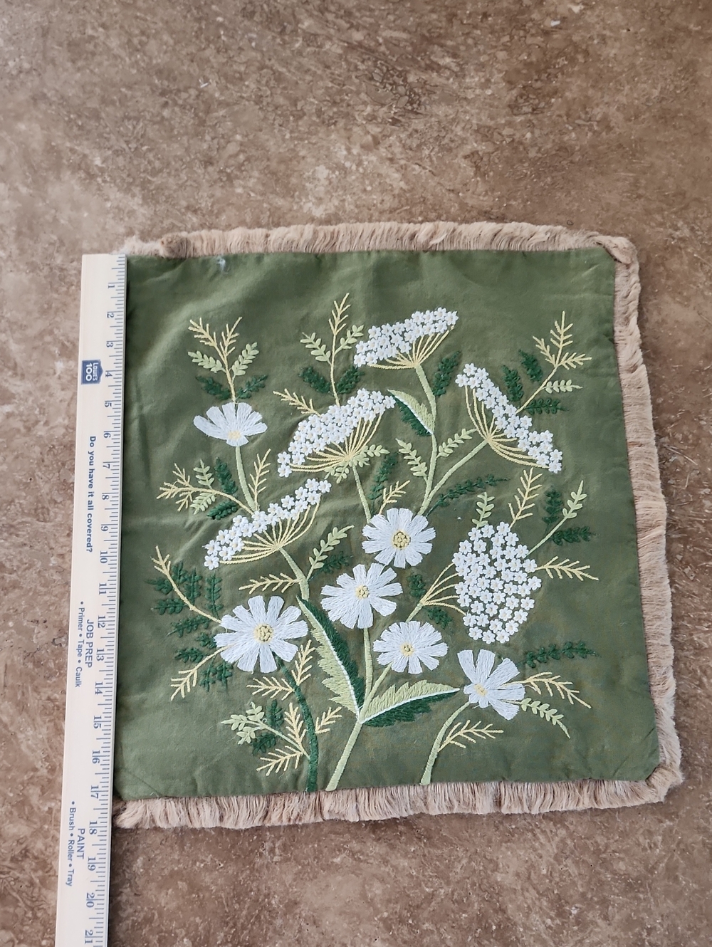 Pier One Boho Garden "Greenhouse" Pillow Sham fits a 17" X 17" Pillow Form.